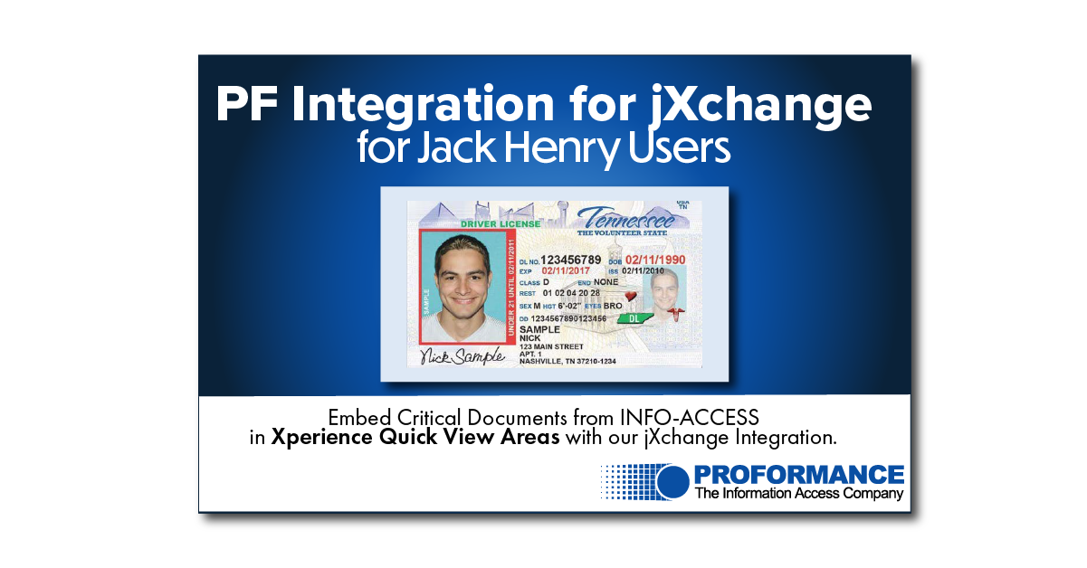 PF Integration for Jack Henry jXchange